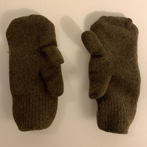 Vintage All Wool Trigger Finger Hunting Mittens Cozy Warm Campfire Cold Weather